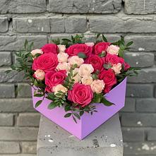 Цветочная композиция из Розы в коробке в Тербунах