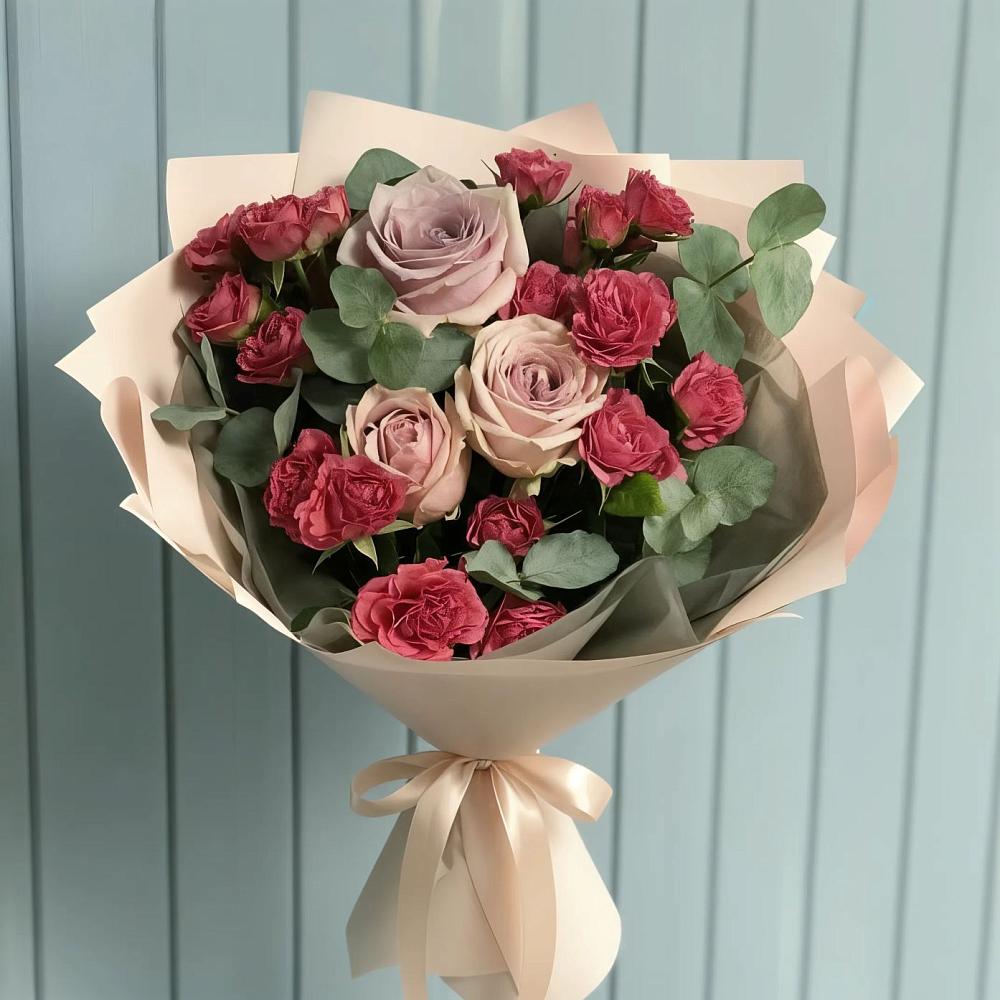 Букет цветов из: Гвоздики и Розы в Тербунах