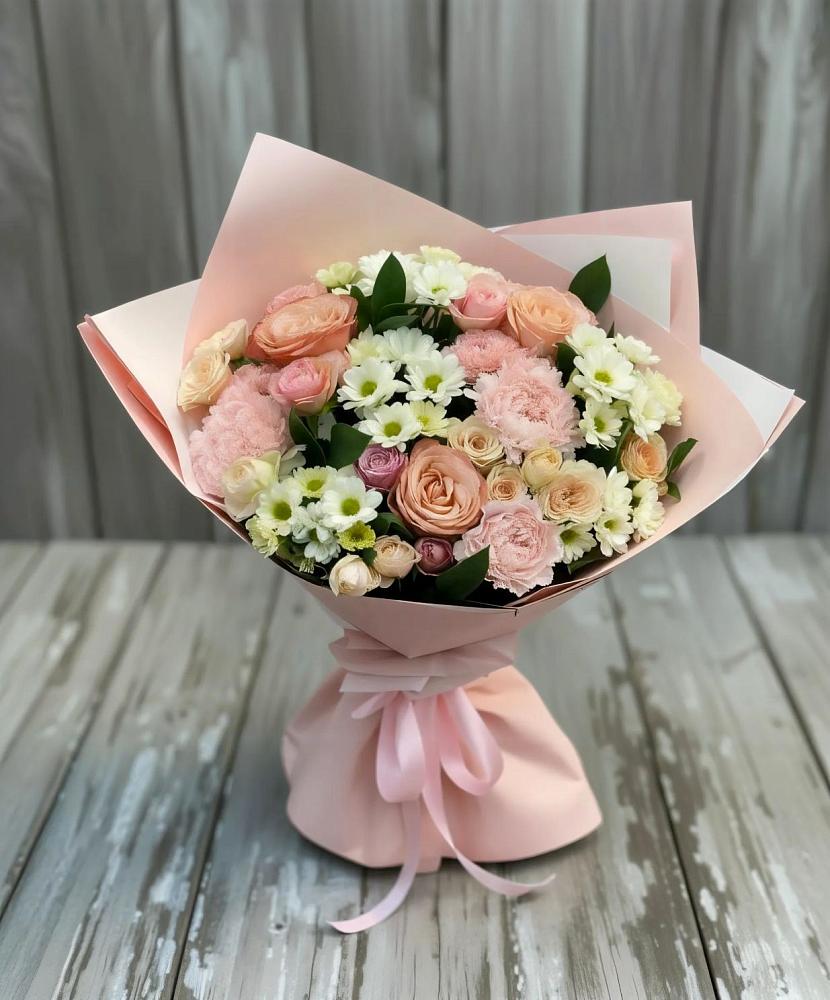 Букет цветов из: Гвоздики, Розы и Хризантемы в Тербунах