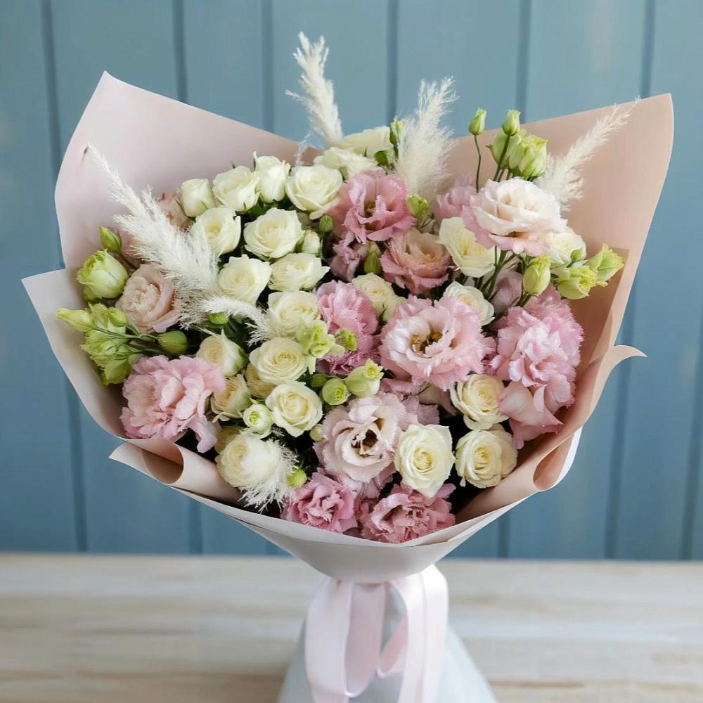 Букет цветов из: Альстромерии и Розы в Тербунах