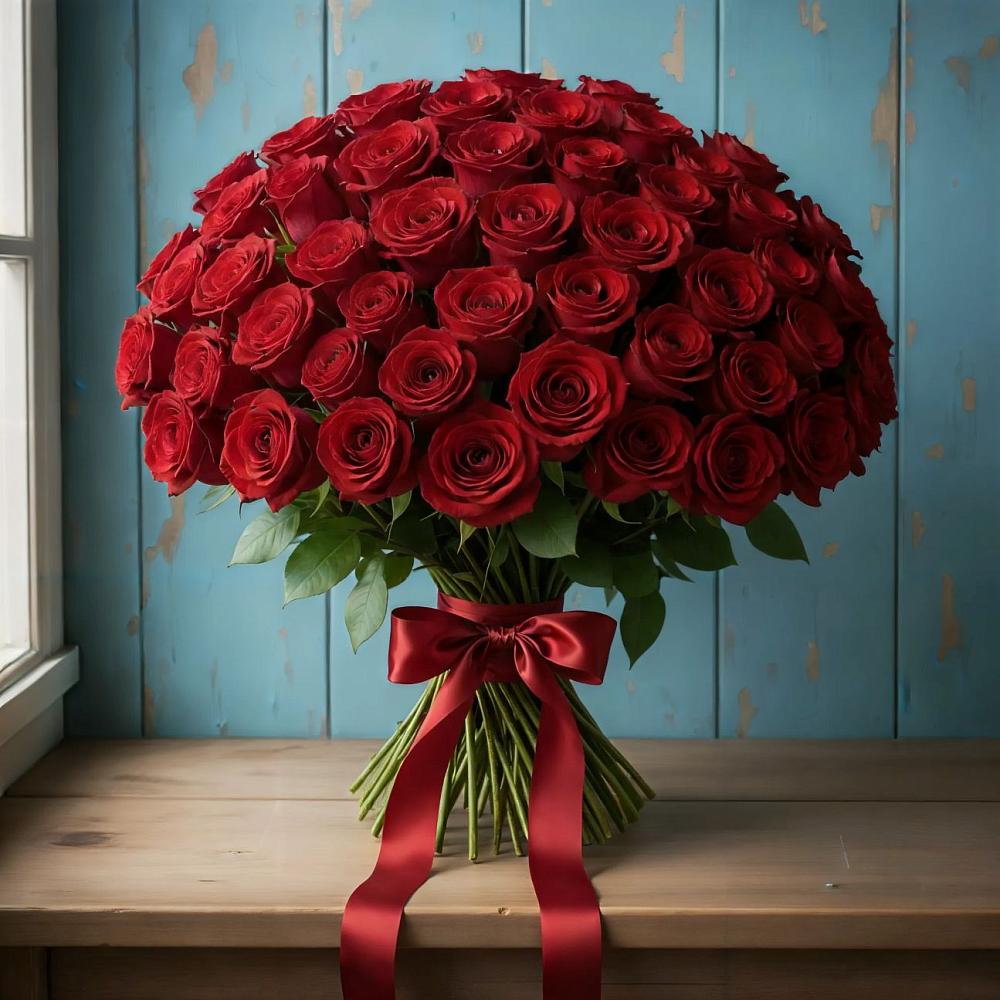 Букет Красные розы Блэк Меджик в Тербунах