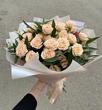 Букет Кремовые розы Латте в Тербунах