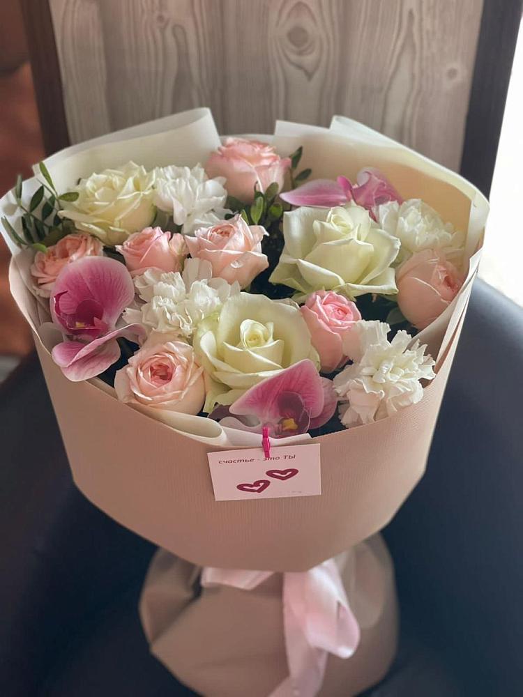 Букет цветов из: Орхидеи, Розы и Гвоздики в Тербунах