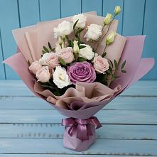 Букет цветов из:  Розы и Лизиантусы в Тербунах