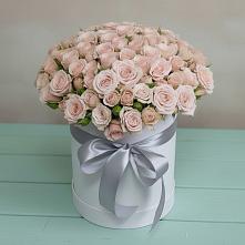 Цветочная композиция из Розы в шляпной коробке в Тербунах