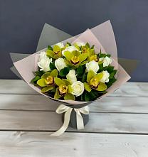 Букет цветов из:  Орхидеи и Розы в Тербунах