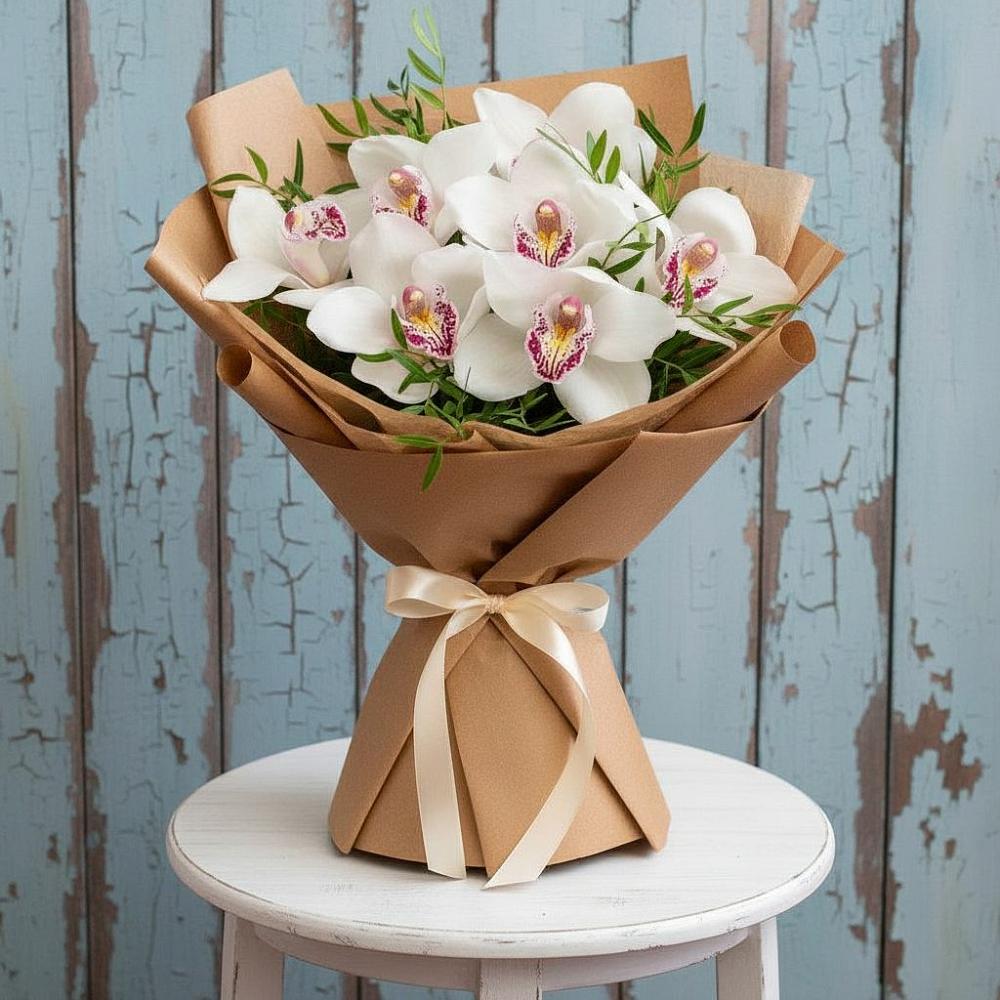 Букет цветов из: Орхидеи и Розы в Тербунах