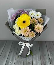 Букет цветов из:  Розы, Герберы и Хризантемы в Тербунах