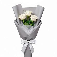 Букет 3 белые розы #REPLACE_PRED# Тербунах