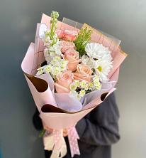 Букет цветов из:  Хризантемы и Розы в Тербунах