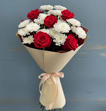 Букет цветов из:  Розы и Хризантемы в Тербунах