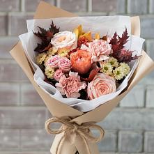 Букет цветов из:  Гвоздики, Хризантемы и Розы в Тербунах