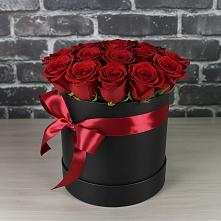 Цветочная композиция из Розы в шляпной коробке в Тербунах