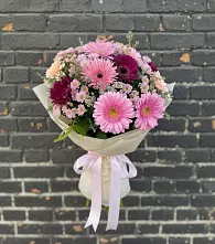 Букет цветов из:  Герберы и Хризантемы в Тербунах