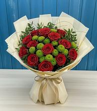 Букет цветов из:  Розы и Хризантемы в Тербунах