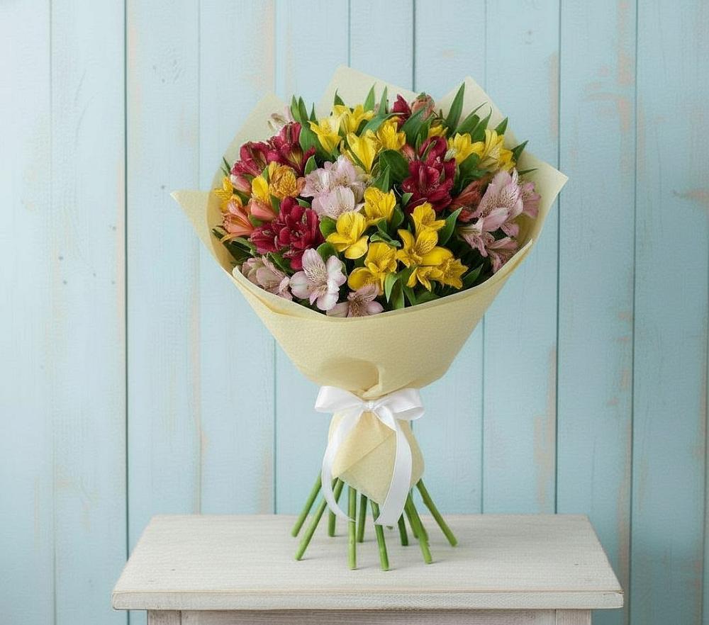 Букет цветов из: Альстромерии в Тербунах