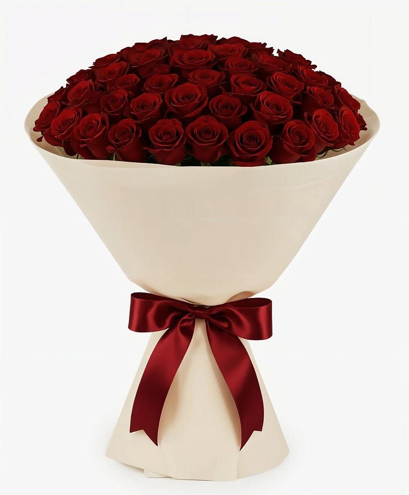 Букет 101 Бордовая роза Блэк Бакарра в Тербунах